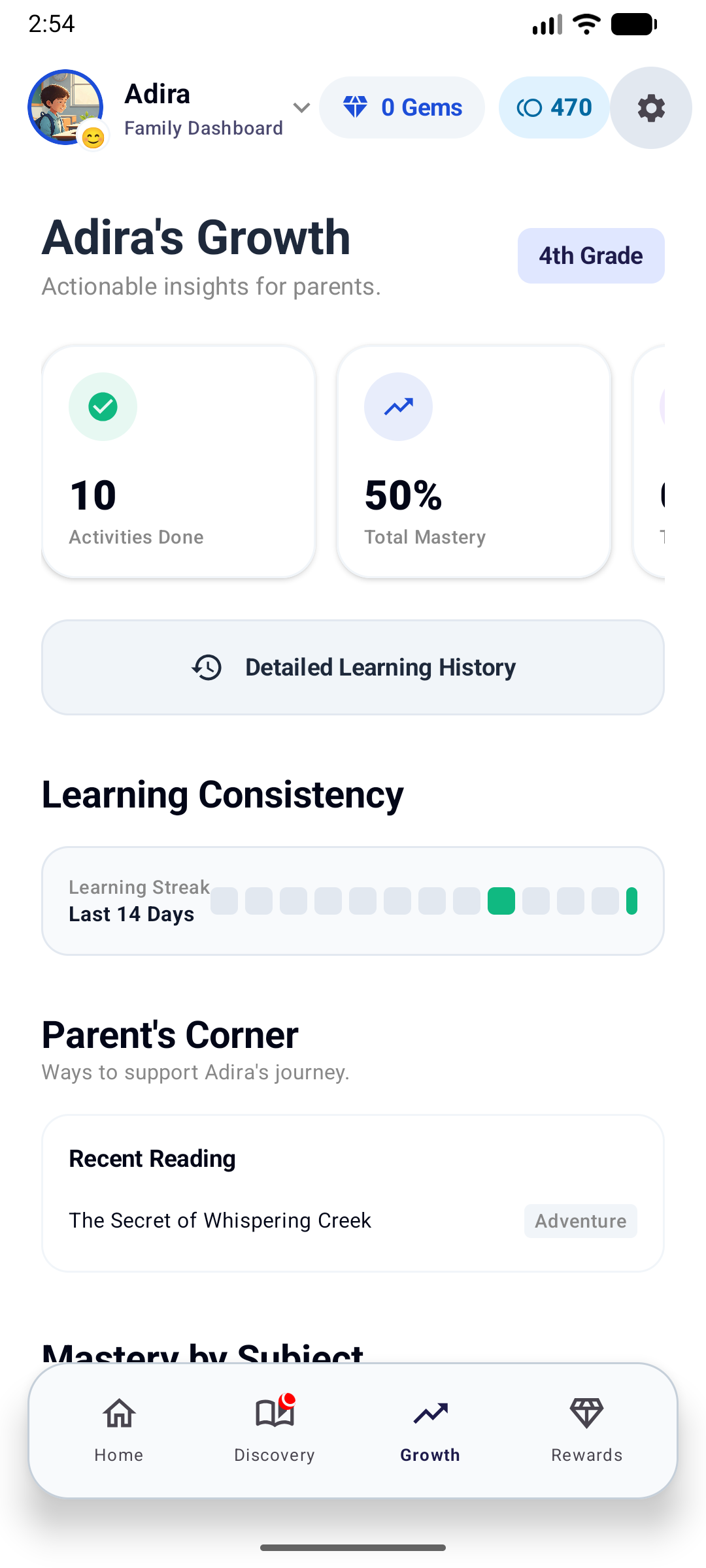 GradeGrow growth analytics